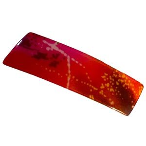 1980’s Vintage Bright French Bar Barrette, Deadstock, 3” Long